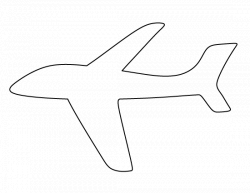 Airplane pattern. Use the printable outline for crafts, creating ...