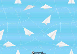 Paper Airplane Origami Clipart Pattern Background | Vector Pattern ...
