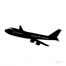Airplane white and black Clipart Free Picture｜Illustoon