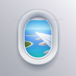 View From Plane. | Travel Vectors Design | Window clipart ...