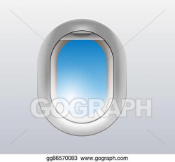 Vector Stock - Airplane window illustration. Clipart Illustration ...