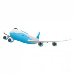 Flying glossy airplane - Transparent PNG & SVG vector