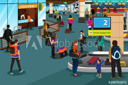 People Inside Airport Scene - Buy this stock vector and explore ...