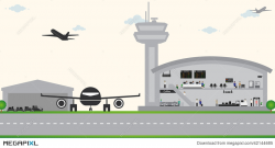 Airport Vector Illustration 42144685 - Megapixl