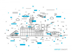 Airport clipart - PinArt | Airtravelpatients vector art illustration ...