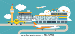 Plane and Airport Flat Design | Clipart Panda - Free Clipart ...