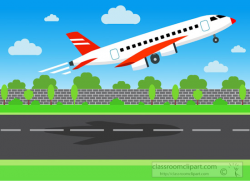Aircraft Clipart- illustration-of-airplane-taking-off-airport ...