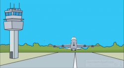 airplane landing at airport | Clipart Panda - Free Clipart Images