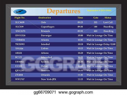 Clip Art Vector - Airport departures. Stock EPS gg66709071 - GoGraph