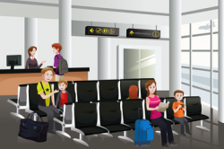 People Inside Airport Scene - Buy this stock vector and explore ...