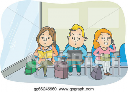 Vector Stock - Airport waiting area. Stock Clip Art gg66245560 - GoGraph