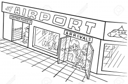 airport clipart black and white 1 | Clipart Station