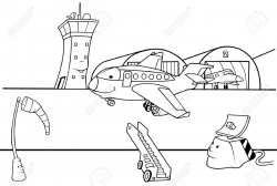 airport clipart black and white 2 | Clipart Station