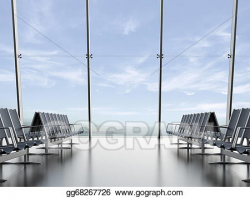 Stock Illustration - Departure lounge at the airport. Clipart ...