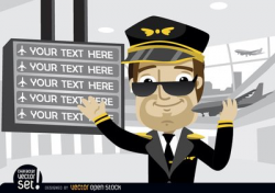 Free Pilot showing airport board texts Clipart and Vector Graphics ...