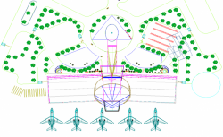 Top view of Airport layout plan