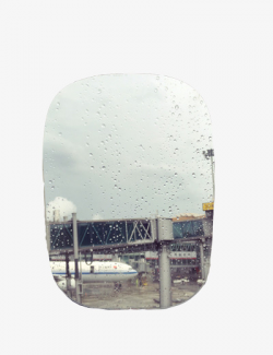 The Scenery Outside The Airplane Window, Airport, Window, Rain PNG ...
