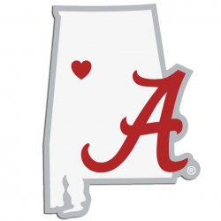 Alabama Crimson Tide Home State Decal | Alabama crimson tide ...