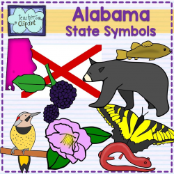 Alabama state symbols clipart | Teacher pay teachers and Teacher