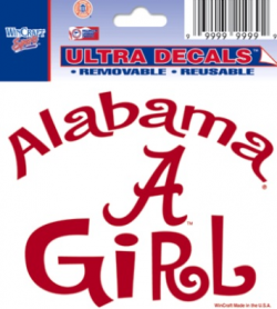 Alabama Crimson Tide A Girl Logo UA Bama Team Ultra Decal 3x4