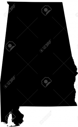 alabama: black map of Alabama | Clipart Panda - Free Clipart Images
