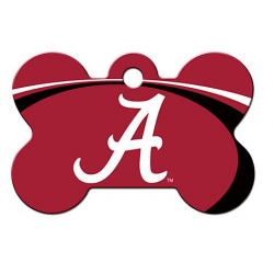 Quick-Tag Alabama Crimson Tide NCAA Bone Personalized Engraved Pet ...