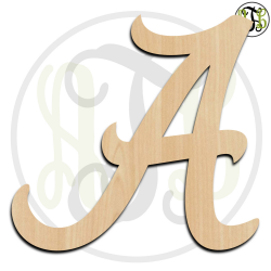 Alabama Font Letters A-Z - 410001 -Alabama Alphabet Cutout, Initial ...