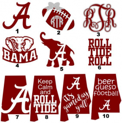 You Pick 3 Alabama Decals / Roll Tide / Alabama Football ...