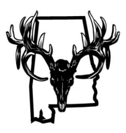 Alabama Deer Skull Decal Sticker