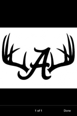 Car Decal Window Vinyl Decal Deer Antler Alabama A Hunting 7x11 ...