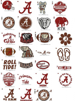 Alabama Crimson Tide Digital Embroidery Design NCAA National ...