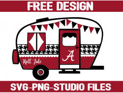 Free Alabama Camper SVG Design. | Alabama Crimson Tide ...