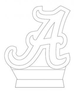alabama a template | alabama football a text outline coloring page ...