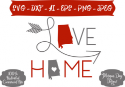 Alabama Home SVG - Alabama SVG - Alabama Love SVG - Alabama Clipart ...