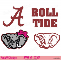 Alabama Elephant Roll Tide Design Kit Files Use Your Silhouette ...