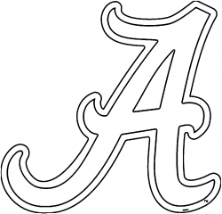 alabama clipart university of alabama A Text Coloring Page | cakes ...