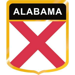 Alabama Flag Crest Clip Art