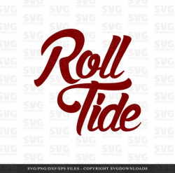 Roll Tide SVG Graphic, Alabama Crimson SVG, Silhouette Files, Cricut Files,  SVG Cut Files, Cutting Files, Clipart, Printable