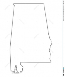 Alabama (Usa) Outline Map Illustration 5380252 - Megapixl