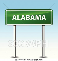 Vector Art - Alabama green sign. Clipart Drawing gg75986626 - GoGraph