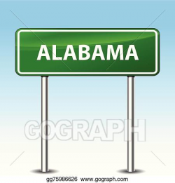 Vector Art - Alabama green sign. Clipart Drawing gg75986626 ...