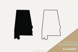 Alabama Vector, State Clipart, AL Clip Art, Alabama SVG, State PNG ...