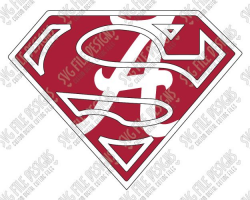 University of Alabama Crimson Tide Superman Logo SVG Cut File Set ...