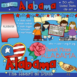Sweet home Alabama clip art & state symbols by DJ Inkers - DJ Inkers