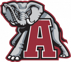 Alabama Crimson Tide Primary Logo (2002) - A grey elpahant in back ...