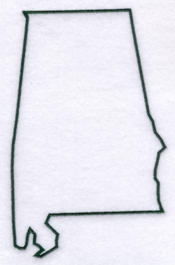State of Alabama Template | The outline of the state of Alabama ...