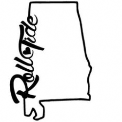State of Alabama Template | The outline of the state of Alabama ...