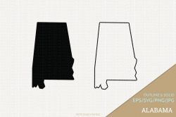 Alabama Vector, State Clipart, AL Clip Art, Alabama SVG, State PNG (Design  13756)