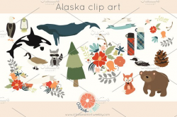 Woodland Alaska Clip Art ~ Illustrations ~ Creative Market