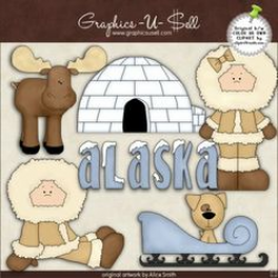 Alaska state symbols clipart | Alaska